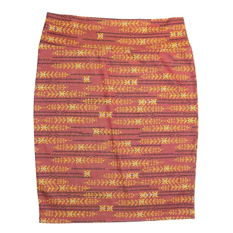 LuLaRoe Cassie h XXX-Large 3XL Southwestern Stripe Chevron Geometric Womens Knee Length Pencil Skirt fits sizes 24-26  3XL-222