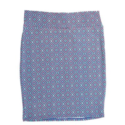 LuLaRoe Cassie h XXX-Large 3XL Trippy Checkerboard Diamond Womens Knee Length Pencil Skirt fits sizes 24-26 3XL-234