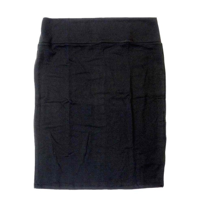 LuLaRoe Cassie h XXX-Large 3XL Solid Black Womens Knee Length Pencil Skirt fits sizes 24-26  3XL-242-F