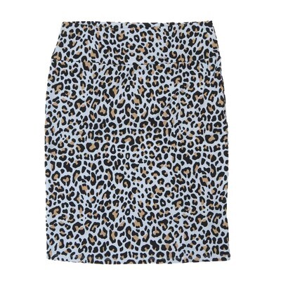 LuLaRoe Cassie h XXX-Large 3XL Cheetah Print Gray Black Light Purplish Gray Womens Knee Length Pencil Skirt fits sizes 24-26 3XL-244