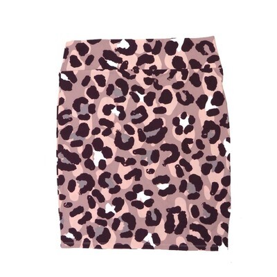 LuLaRoe Cassie h XXX-Large 3XL Leopard Animal Print Gray White Black Womens Knee Length Pencil Skirt fits sizes 24-26 3XL-246-D