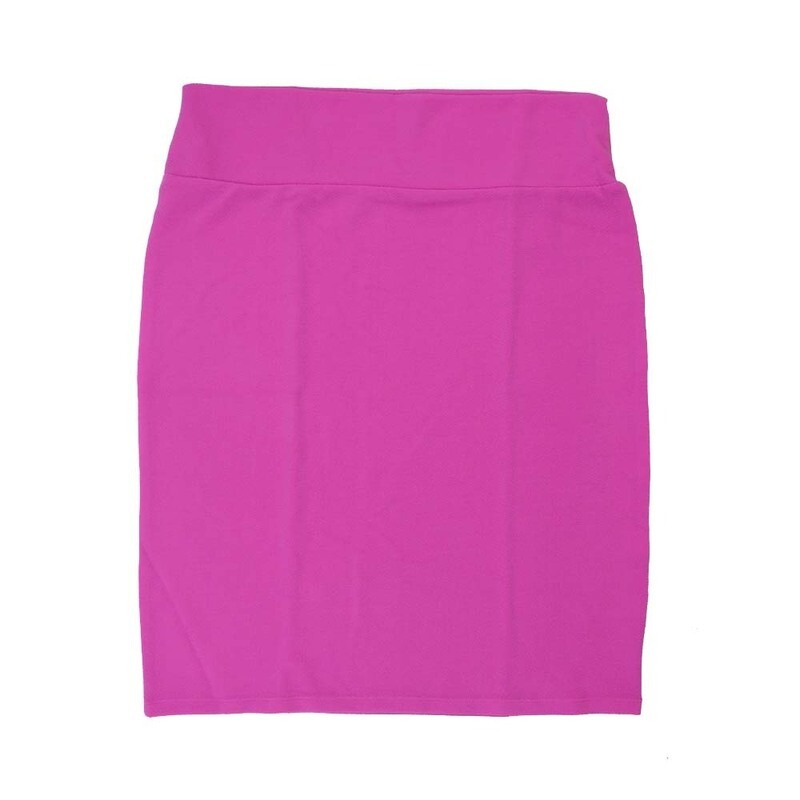 LuLaRoe Cassie h XXX-Large 3XL Solid Hot Pink Womens Knee Length Pencil Skirt fits sizes 24-26  3XL-253-B