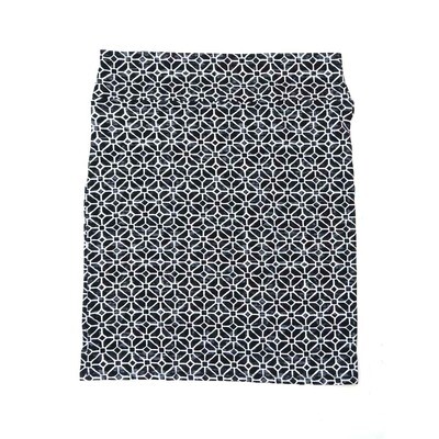 LuLaRoe Cassie h XXX-Large 3XL Geometric Black White Womens Knee Length Pencil Skirt fits sizes 24-26 3XL-261-B