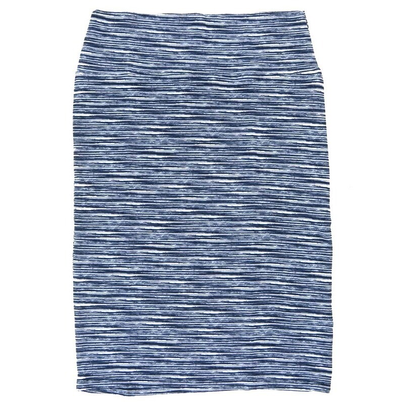 LuLaRoe Cassie c Small S Thin Heathered Micro Stripe Womens Knee Length Pencil Skirt fits sizes 6-8  SMALL-216-G