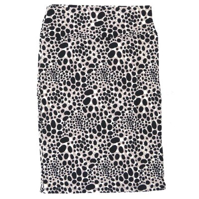 LuLaRoe Cassie c Small S Cheetah Animal Print Polka Dot Black Gray Womens Knee Length Pencil Skirt fits sizes 6-8 SMALL-219-G