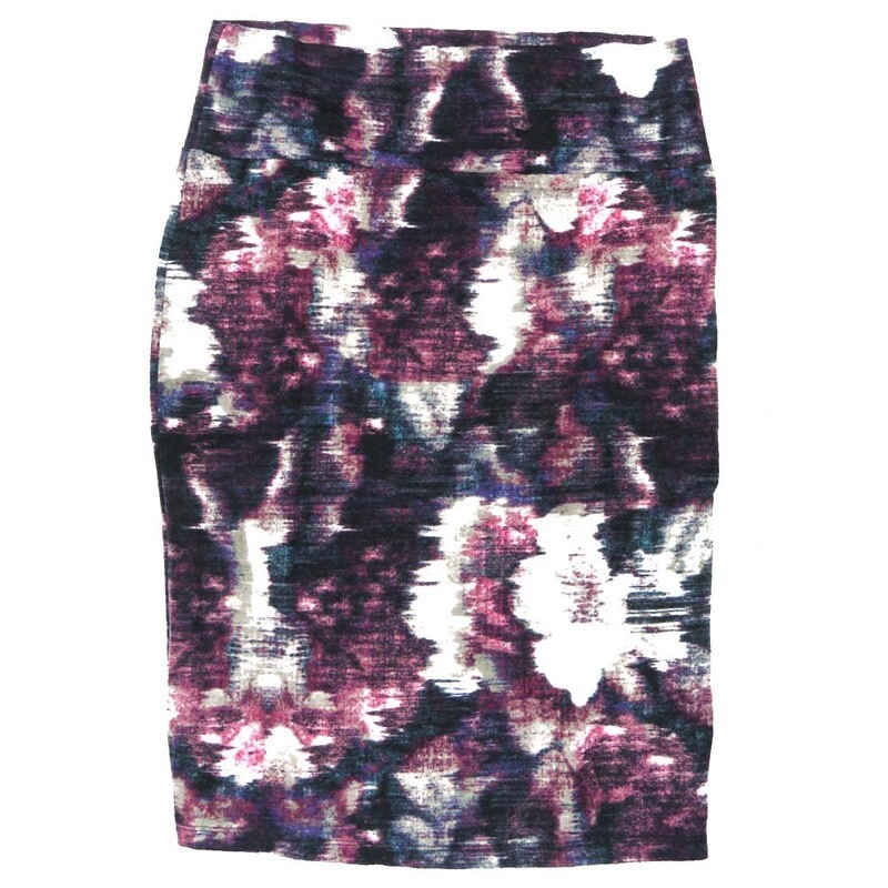 LuLaRoe Cassie c Small S Abstract Brown Gray White Womens Knee Length Pencil Skirt fits sizes 6-8  SMALL-218-H