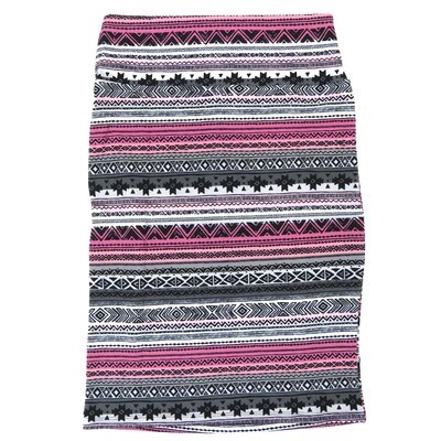 LuLaRoe Cassie c Small S Southwestern Aztek Diamond Gods Eye Stripe Womens Knee Length Pencil Skirt fits sizes 6-8 SMALL-236