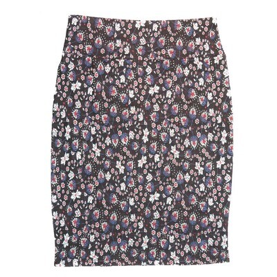 LuLaRoe Cassie d Medium M Floral Womens Knee Length Pencil Skirt fits sizes 10-12 MEDIUM-211
