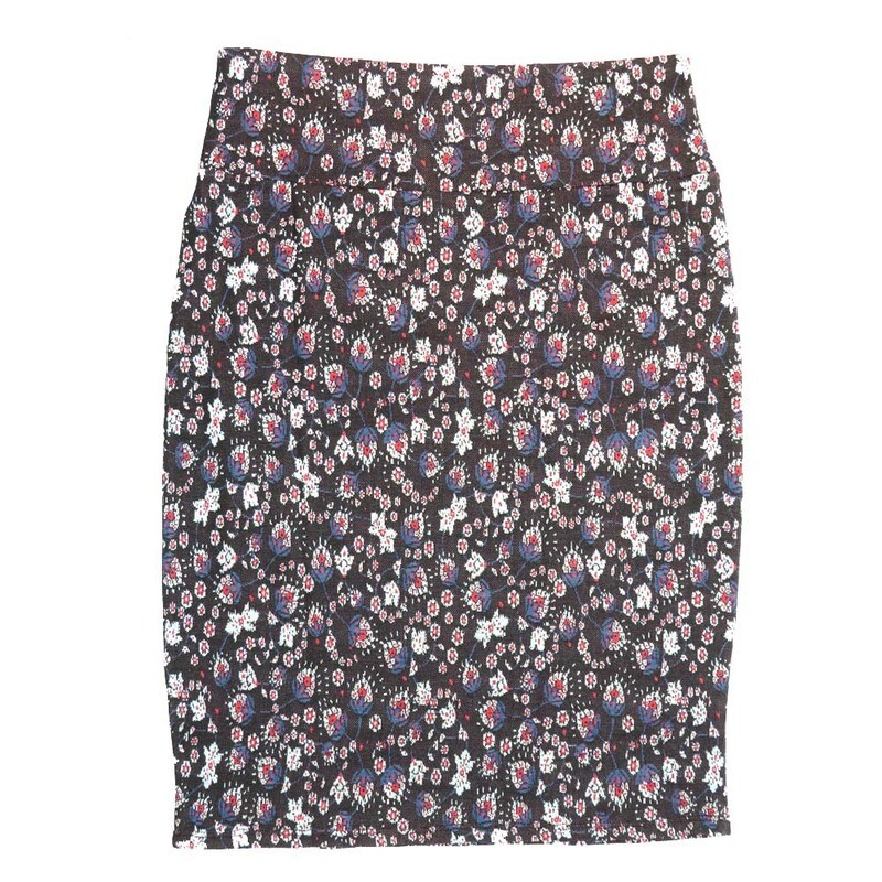 LuLaRoe Cassie d Medium M Floral Womens Knee Length Pencil Skirt fits sizes 10-12  MEDIUM-211