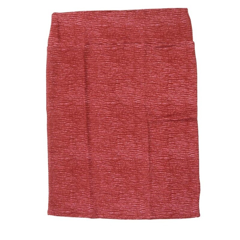 LuLaRoe Cassie d Medium M Heathered Dark Brick Red White Womens Knee Length Pencil Skirt fits sizes 10-12  MEDIUM-221-D