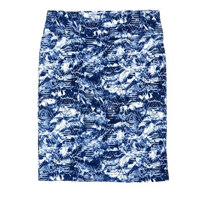 LuLaRoe Cassie d Medium M Geometric Polka Dot Navy Blue White Womens Knee Length Pencil Skirt fits sizes 10-12 MEDIUM-224-E