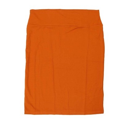LuLaRoe Cassie d Medium M Solid Pumpkin Orange Womens Knee Length Pencil Skirt fits sizes 10-12 MEDIUM-228-G