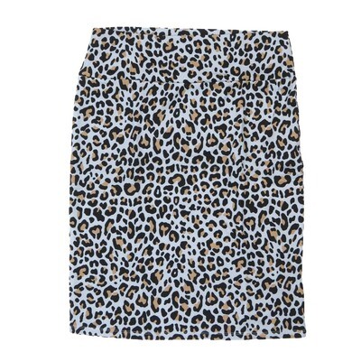 LuLaRoe Cassie d Medium M Cheetah Print Gray Black Taupe Light Purplish Gray Womens Knee Length Pencil Skirt fits sizes 10-12 MEDIUM-232-H