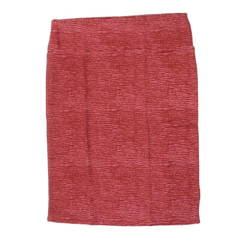 LuLaRoe Cassie e Large L Heathered Dark Red and White Womens Knee Length Pencil Skirt fits sizes 14-16  LARGE-221-D