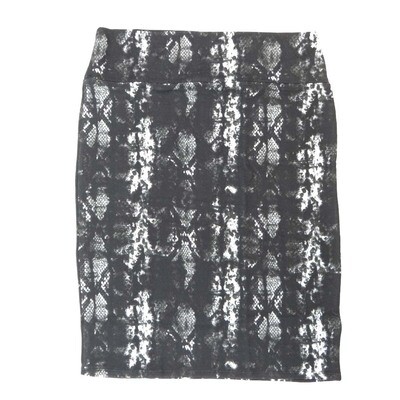 LuLaRoe Cassie f X-Large XL Snakeskin Black White Gray Womens Knee Length Pencil Skirt fits sizes 18-20 XL-268-F