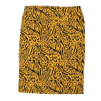 LuLaRoe Cassie g XX-Large 2XL Zebra Animal Print Orangey Tan Black Womens Knee Length Pencil Skirt fits sizes 22-24 2XL-228-E