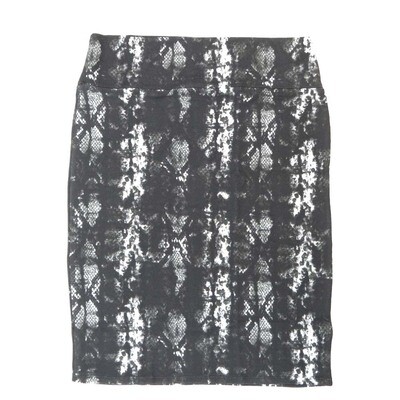 LuLaRoe Cassie g XX-Large 2XL Snakeskin Print Black Gray White Womens Knee Length Pencil Skirt fits sizes 22-24 2XL-227-G