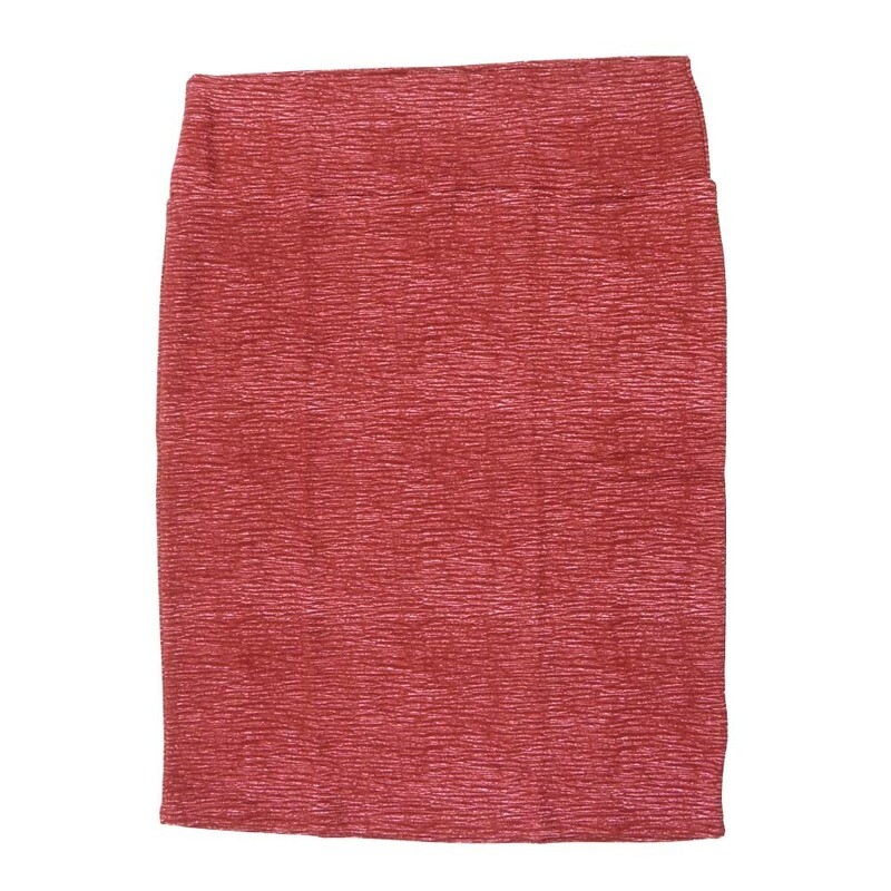 LuLaRoe Cassie f X-Large XL Heathered Dark Brick Red White Womens Knee Length Pencil Skirt fits sizes 18-20  XL-265-E