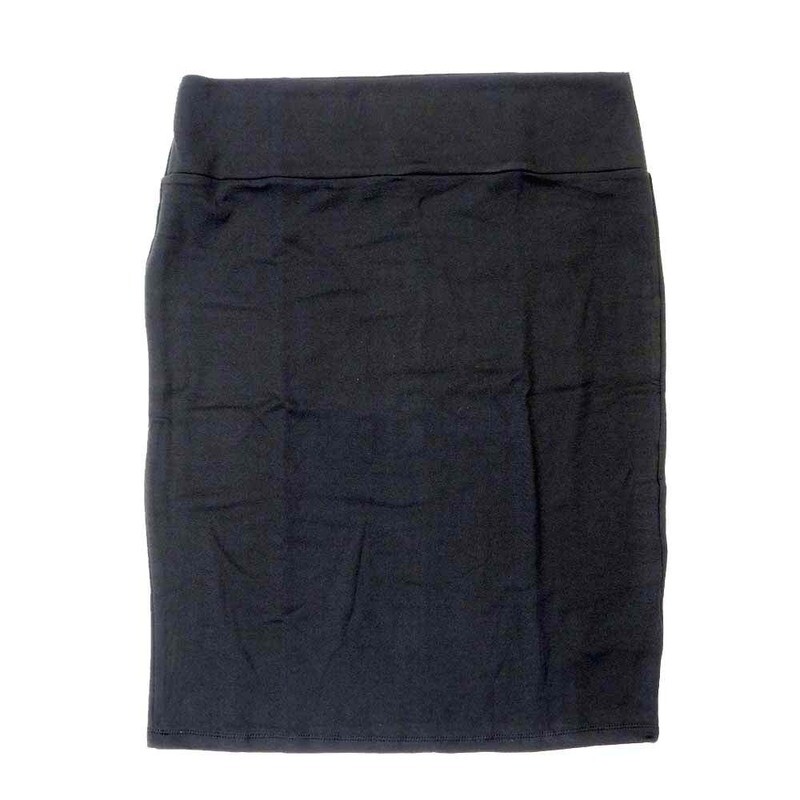 LuLaRoe Cassie e Large L Solid Black Womens Knee Length Pencil Skirt fits sizes 14-16  LARGE-232-N