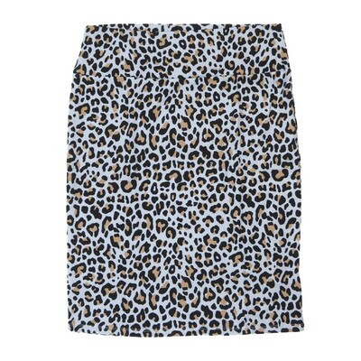 LuLaRoe Cassie f X-Large XL Cheetah Animal Print Gray Black Purplish Gray Womens Knee Length Pencil Skirt fits sizes 18-20 XL-276-F