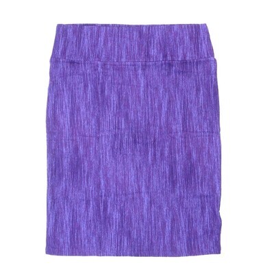 LuLaRoe Cassie f X-Large XL Heathered Vertical Stripe Purple Blue Womens Knee Length Pencil Skirt fits sizes 18-20 XL-285