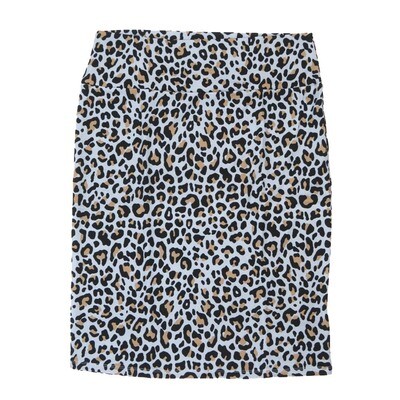 LuLaRoe Cassie g XX-Large 2XL Cheetah Animal Print Gray Black Taupe Light Purplish Gray Womens Knee Length Pencil Skirt fits sizes 22-24 2XL-237-F