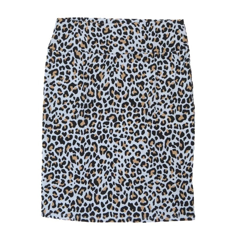 LuLaRoe Cassie g XX-Large 2XL Cheetah Animal Print Gray Black Taupe Light Purplish Gray Womens Knee Length Pencil Skirt fits sizes 22-24  2XL-237-F