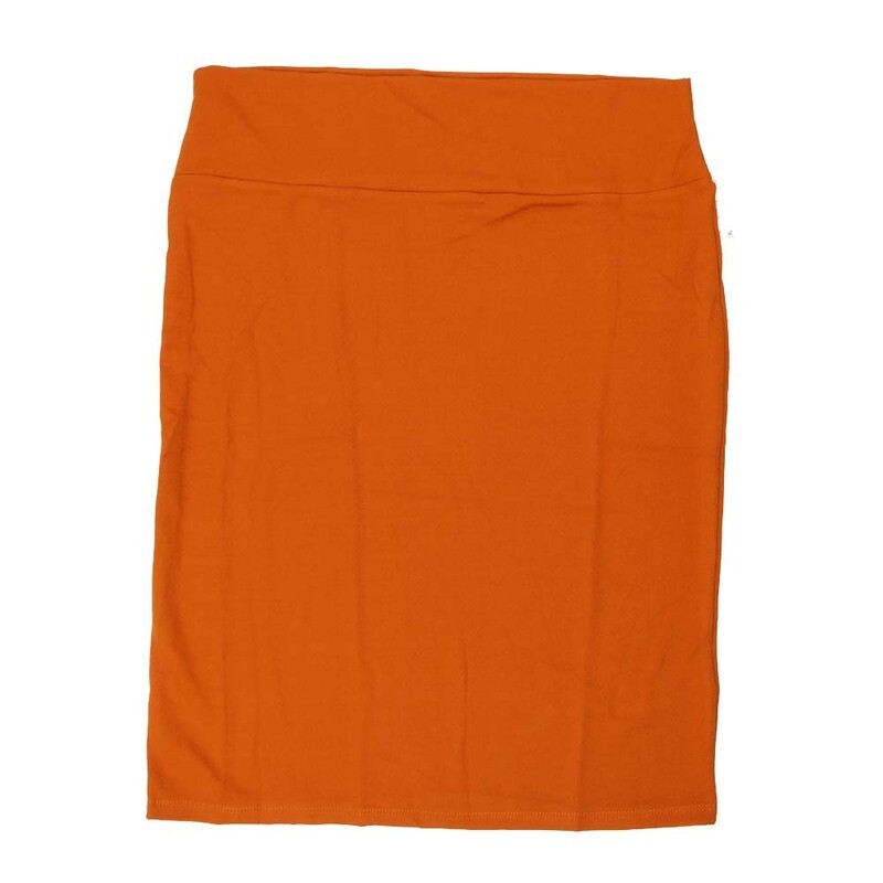 LuLaRoe Cassie g XX-Large 2XL Solid Pumpkin Orange Womens Knee Length Pencil Skirt fits sizes 22-24  2XL-234-G