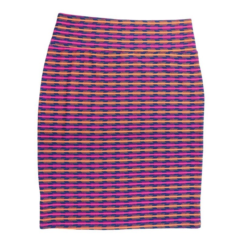 LuLaRoe Cassie g XX-Large 2XL Strippe Arrows Zig Zag Womens Knee Length Pencil Skirt fits sizes 22-24  2XL-213