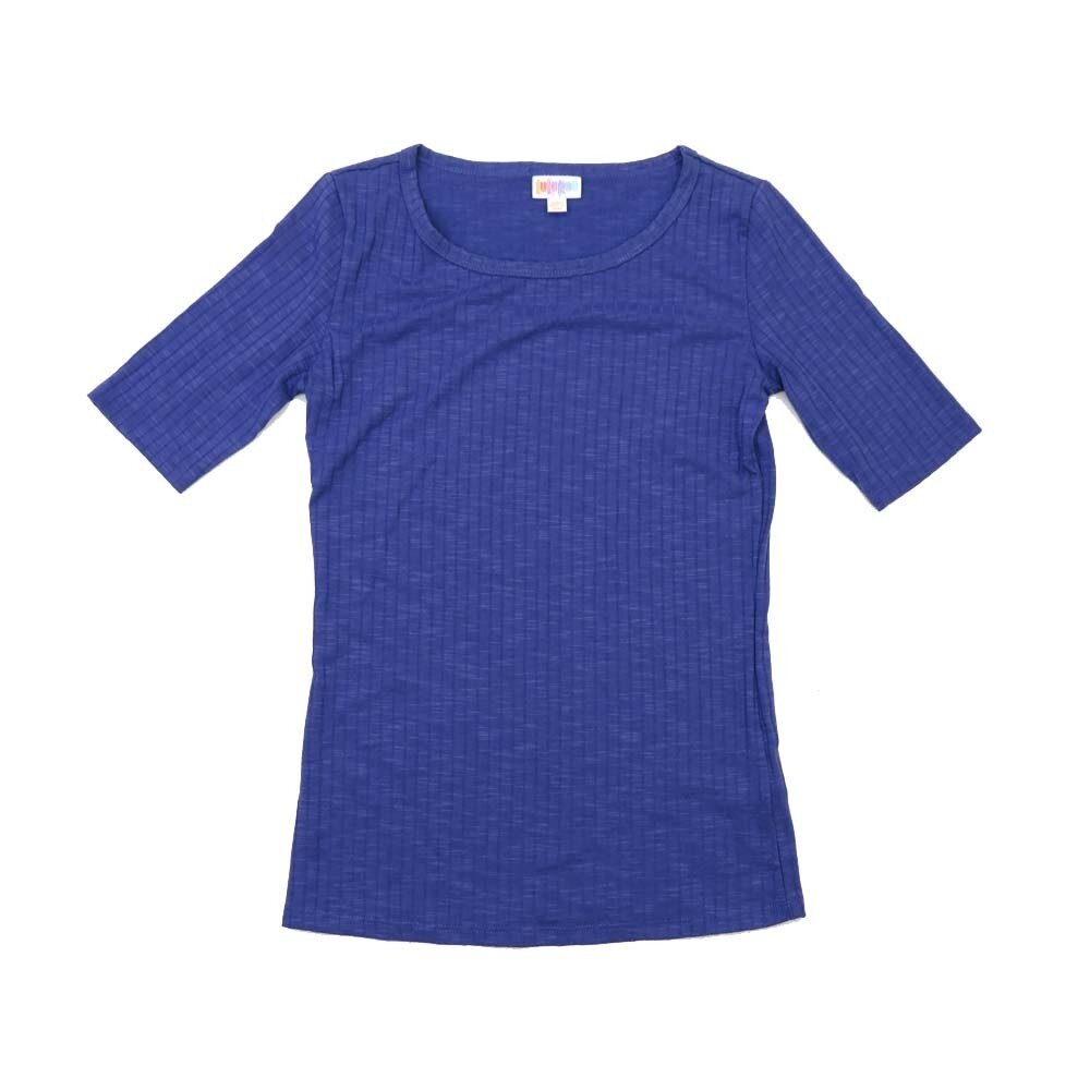 LuLaRoe GIGI XX-Small XXS Solid Blue Fitted Tee fits Women sizes 00-0 XXS-200