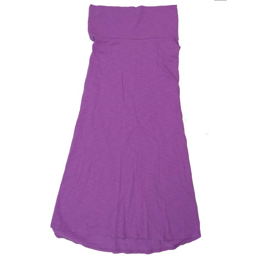 LuLaRoe Maxi f X-Large XL Solid Heathered Purple Floral A-Line Flowy Skirt fits Adult Women sizes 18-20 XL-318.JPG