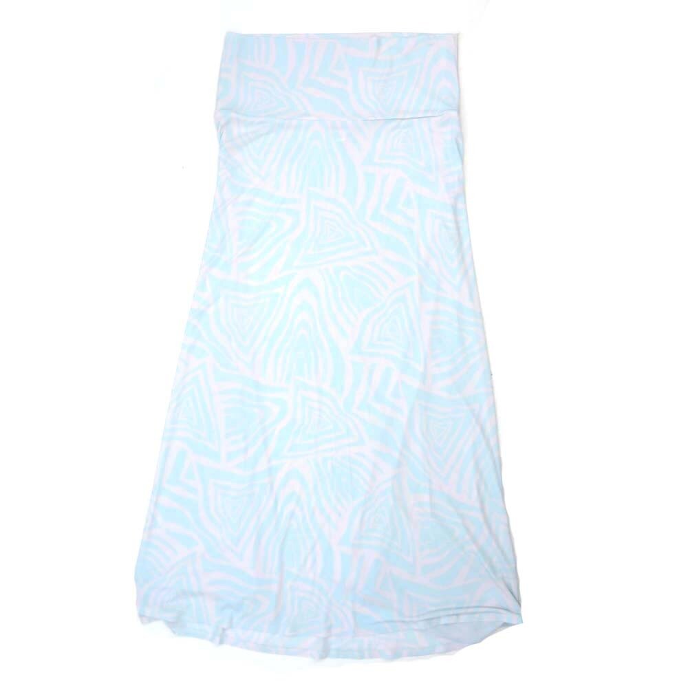 LuLaRoe Maxi f X-Large XL Solid White Floral A-Line Flowy Skirt fits Adult Women sizes 18-20 XL-317.JPG