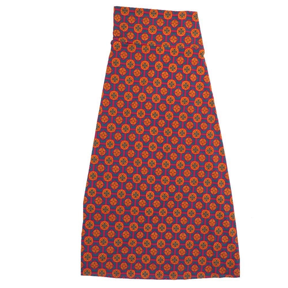 LuLaRoe Maxi f X-Large XL Mandalas Polka Dot Geometric A-Line Flowy Skirt fits Adult Women sizes 18-20 XL-206
