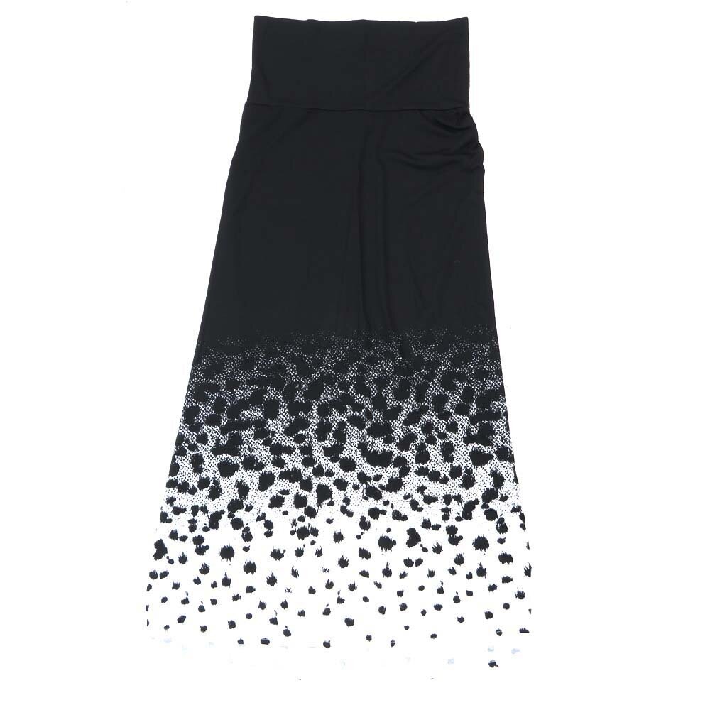 LuLaRoe Maxi d Medium M Hombre Animal Print Black White A-Line Flowy Skirt fits Adult Women sizes 10-12 MEDIUM-206-322.JPG