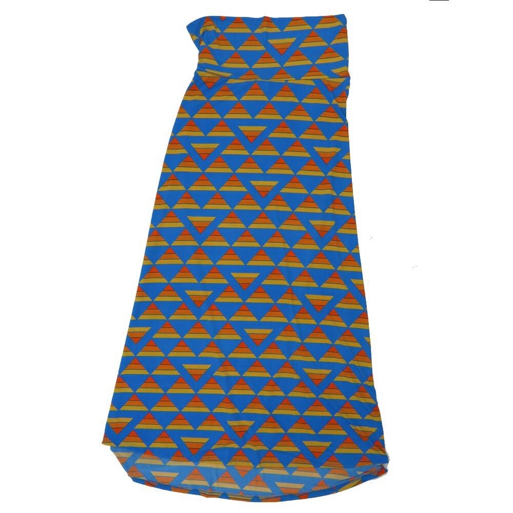 LuLaRoe Maxi d Medium M Diamonds Triangles Stripes A-Line Flowy Skirt fits Adult Women sizes 10-12 MEDIUM-206-321.JPG