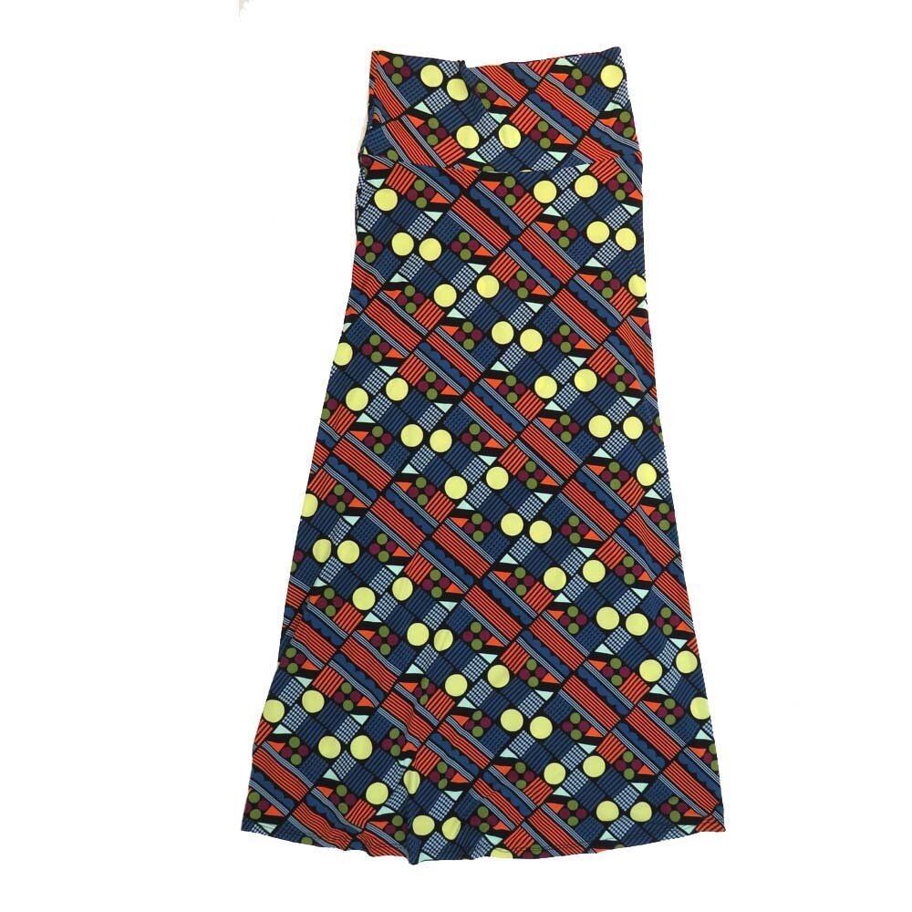 LuLaRoe Maxi c Small S Polka Dot Stripe A-Line Flowy Skirt fits Adult Women sizes 6-8  SMALL-216