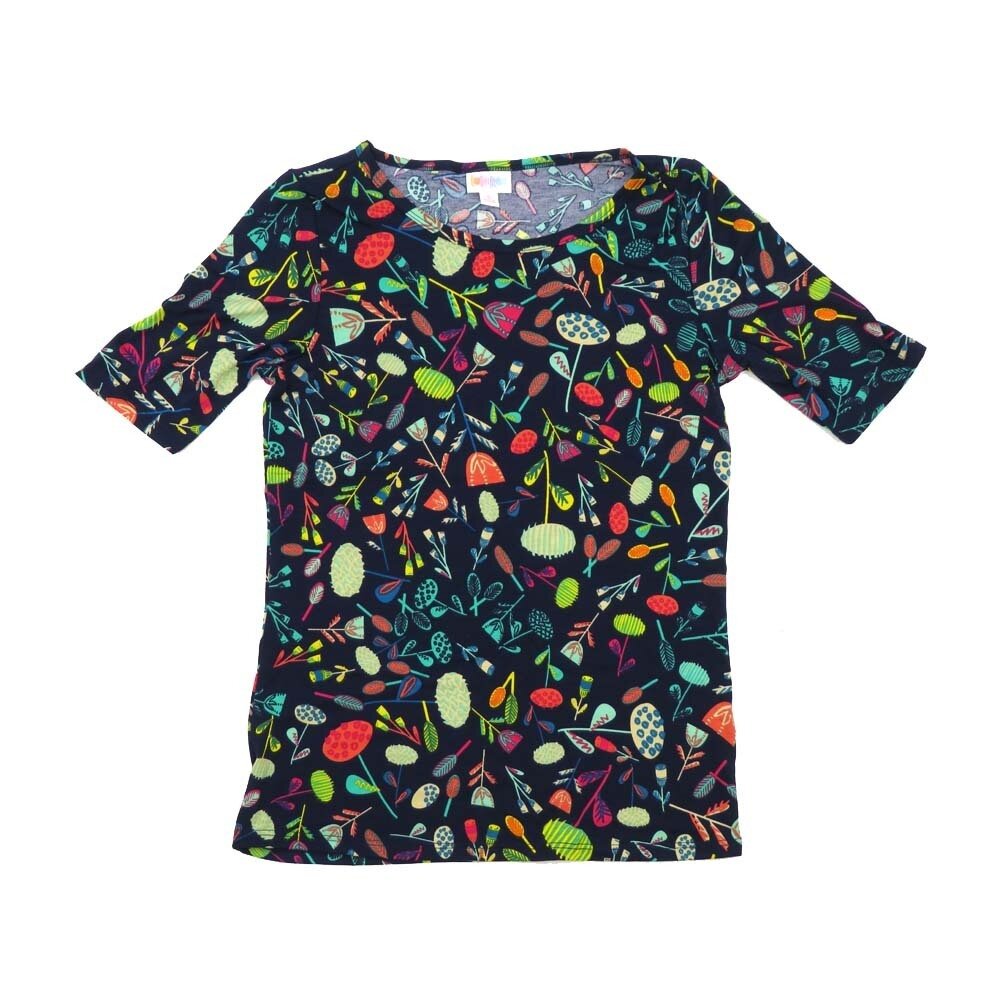LuLaRoe GIGI Small S Floral Fitted Tee fits Women sizes 4-6 SMALL-208