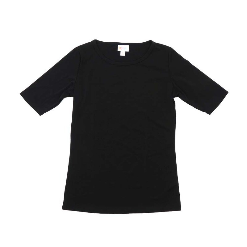 LuLaRoe GIGI X-Small XS Solid Black Fitted Tee fits Women sizes 2-4 XS-201