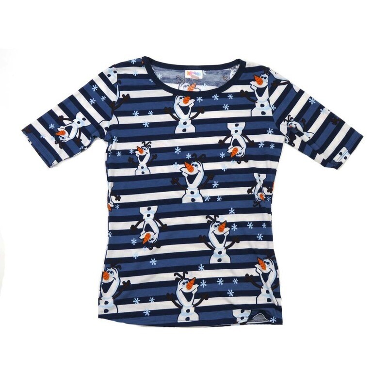 LuLaRoe GIGI X-Small XS Disney Olaf from Frozen Fitted Tee fits Women sizes 2-4 XS-206