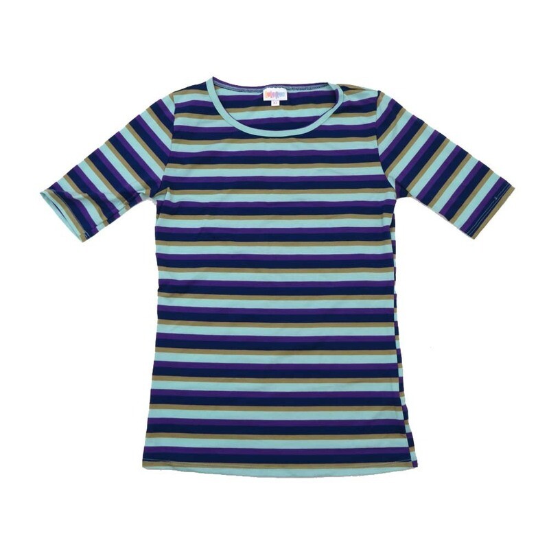 LuLaRoe GIGI X-Small XS Stripe Fitted Tee fits Women sizes 2-4 XS-202