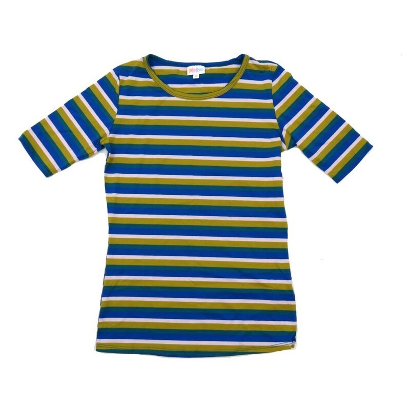 LuLaRoe GIGI X-Small XS Stripe Fitted Tee fits Women sizes 2-4 XS-204