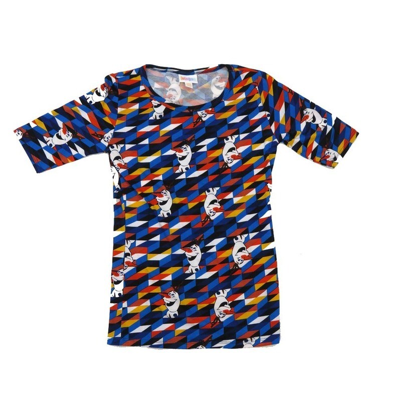 LuLaRoe GIGI XX-Small XXS Olaf from Frozen Fitted Tee fits Women sizes 00-0 XXS-205