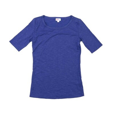 LuLaRoe GIGI XX-Small XXS Solid Blue Fitted Tee fits Women sizes 00-0 XXS-200