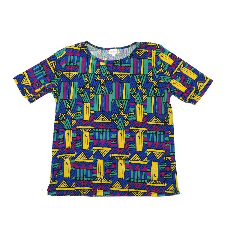 LuLaRoe GIGI XXX-Large 3XL Stripe Zig Zag Geometric Fitted Tee fits Women sizes 24-26 3XL-201