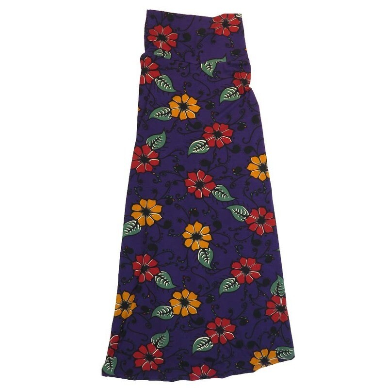 LuLaRoe Maxi a XX-Small XXS Floral A-Line Flowy Skirt fits Adult Women sizes 00-0  XXS-217