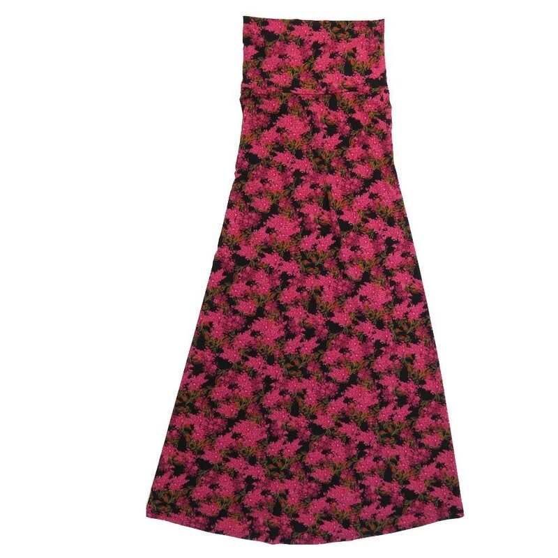 LuLaRoe Maxi a XX-Small XXS Floral Abstract A-Line Flowy Skirt fits Adult Women sizes 00-0  XXS-224-C