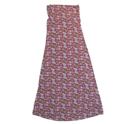 LuLaRoe Maxi a XX-Small XXS Floral Abstract A-Line Flowy Skirt fits Adult Women sizes 00-0 XXS-219