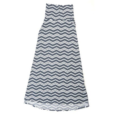 LuLaRoe Maxi a XX-Small XXS Herringbone Zig Zag Stripe A-Line Flowy Skirt fits Adult Women sizes 00-0 XXS-328.JPG