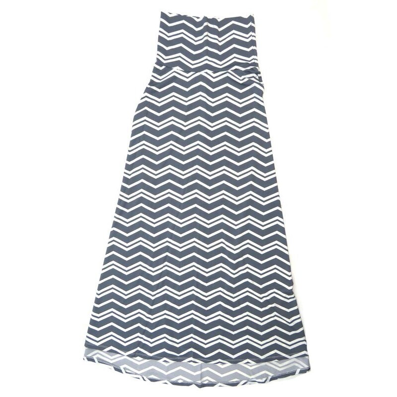 LuLaRoe Maxi a XX-Small XXS Herringbone Zig Zag Stripe A-Line Flowy Skirt fits Adult Women sizes 00-0  XXS-328.JPG
