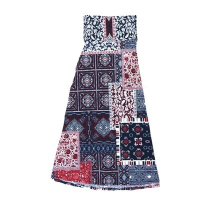 LuLaRoe Maxi a XX-Small XXS Mandalas Patchwork Geometric A-Line Flowy Skirt fits Adult Women sizes 00-0 XXS-311.JPG